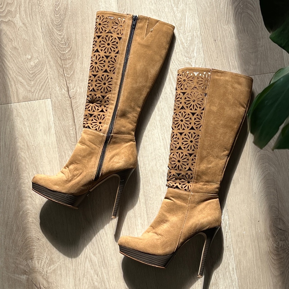 Vegan Suede Boots Worn Once.